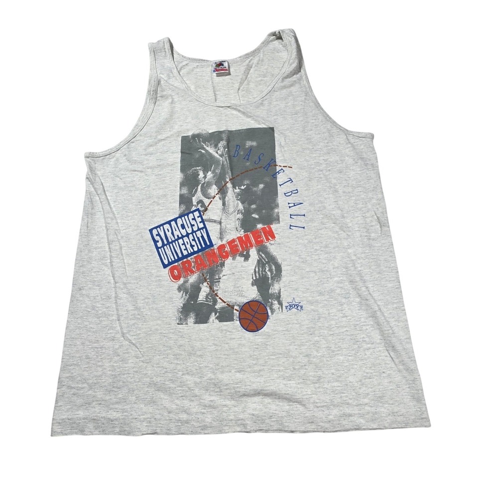 Vintage Fruit of the Loom Syracuse University Orangemen Basketball Tank Top L